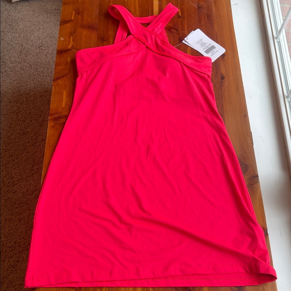 NWT Fabletics Hot Pink Tennis Halter Dress with Bra Women’s Size Small - Picture 7 of 13